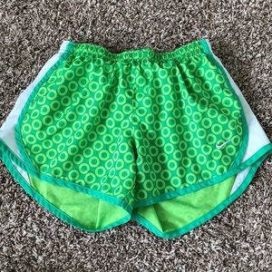 Green athletic shorts